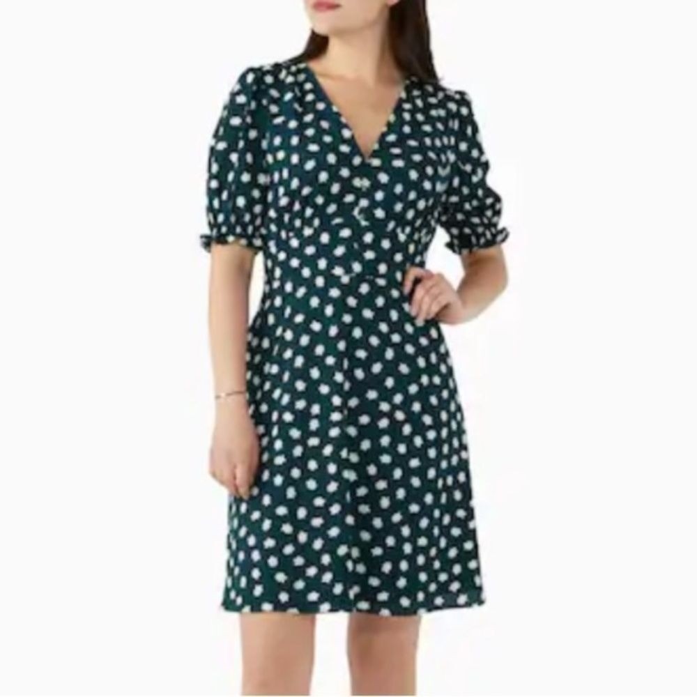 KATE SPADE Floral Dot Dress Green Size 10